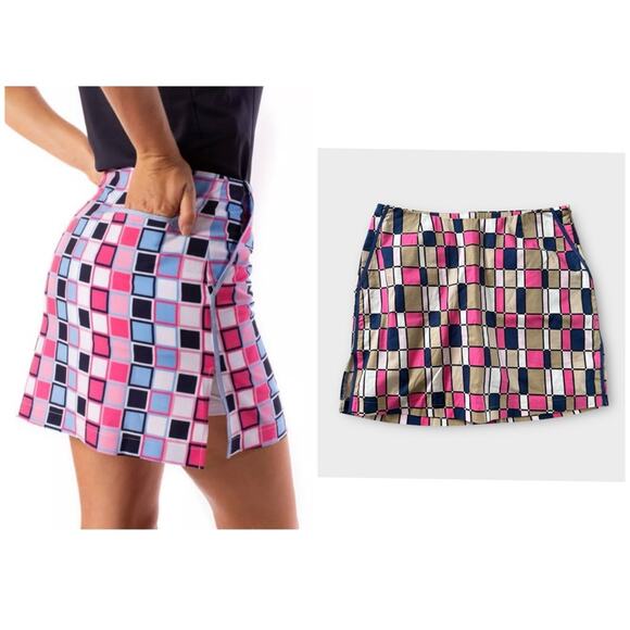 NEW Golfini block print performance skort, size 4 - Picture 1 of 8
